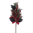 Shop For 22" Merry Red Poinsettia Fern Spray