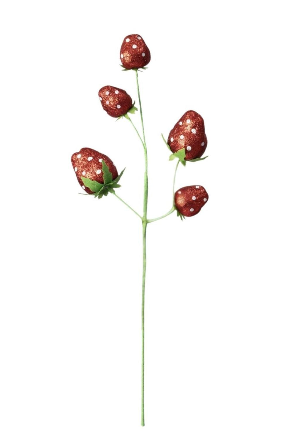 Shop For 22in Glitter Polka Dot Strawberry Spray