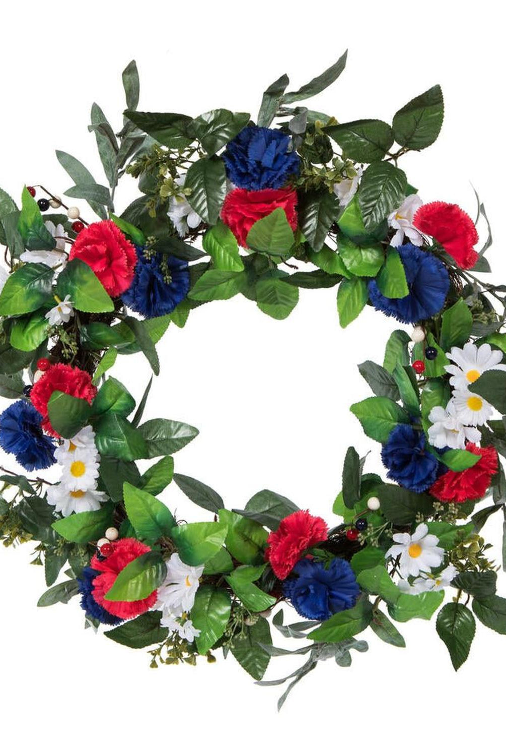 22inch Artificial Mixed Floral Patriotic Wreath