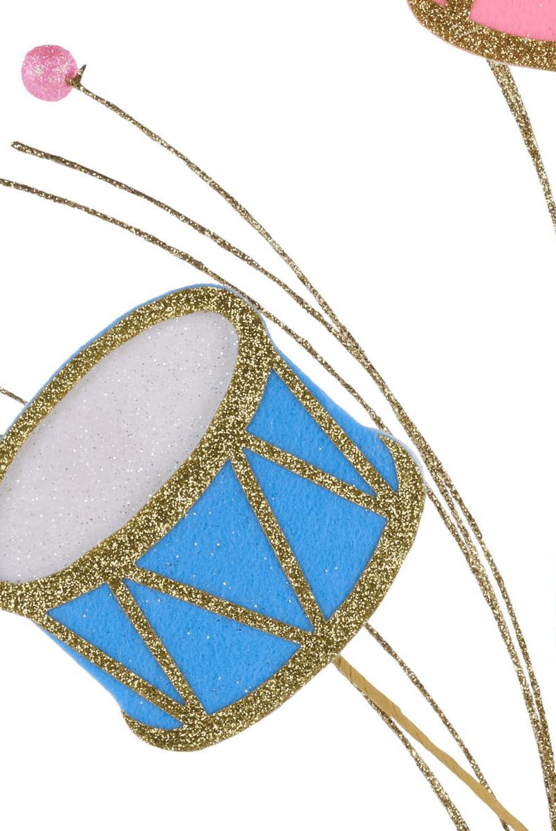 Shop For 23" Felt Glitter Nutcracker Drum Spray: Pastel