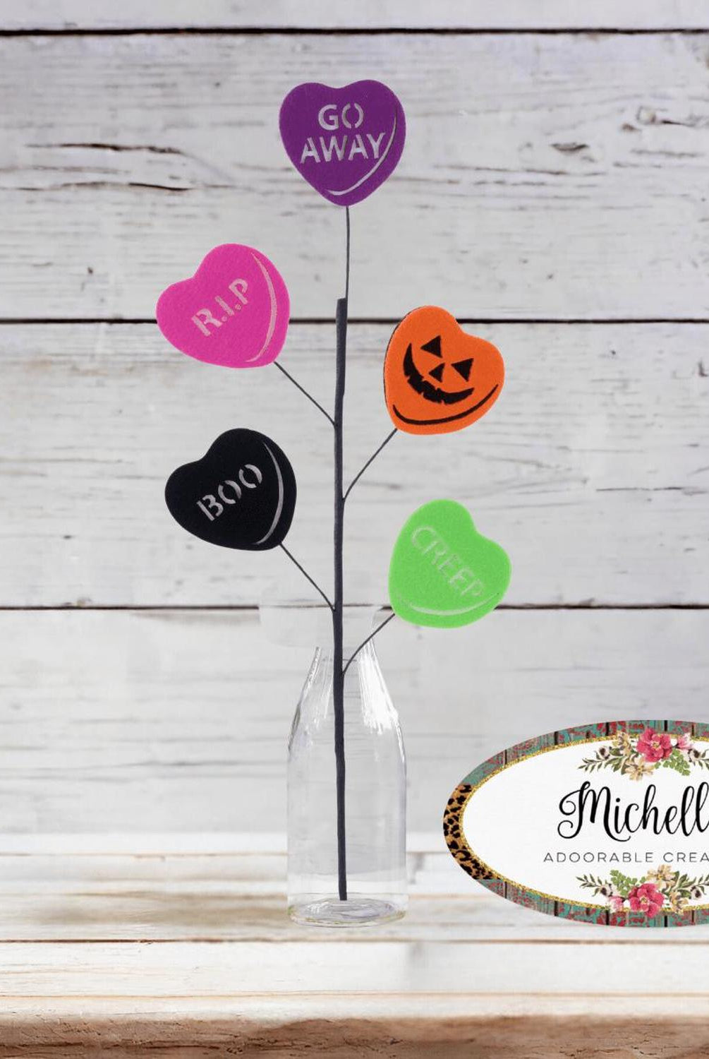 23" Halloween Candy Heart Spray