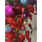 Shop For 23" Metallic Ficus Leaf Spray: Red (Set of 12)
