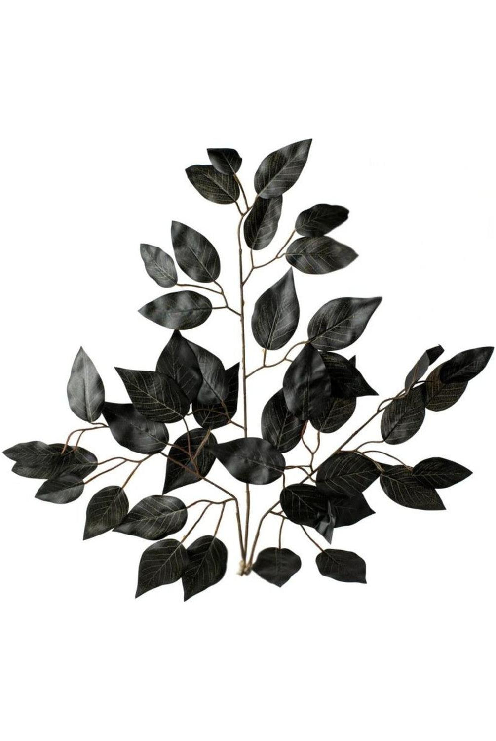 23" Silk Ficus Spray: Black (Set of 12)