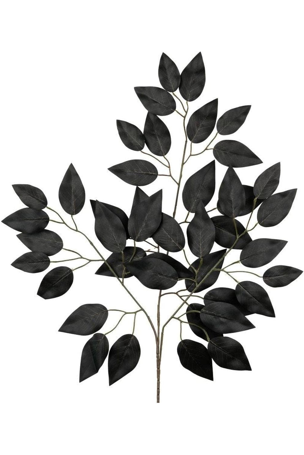 23" Silk Ficus Spray: Black (Set of 12)