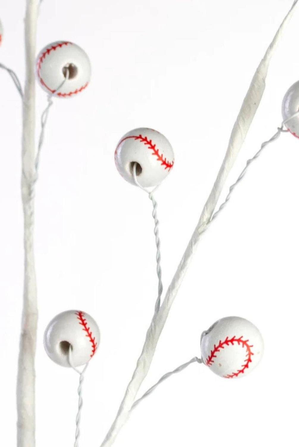 23" Wood Bead Sports Ball Spray: Baseball
