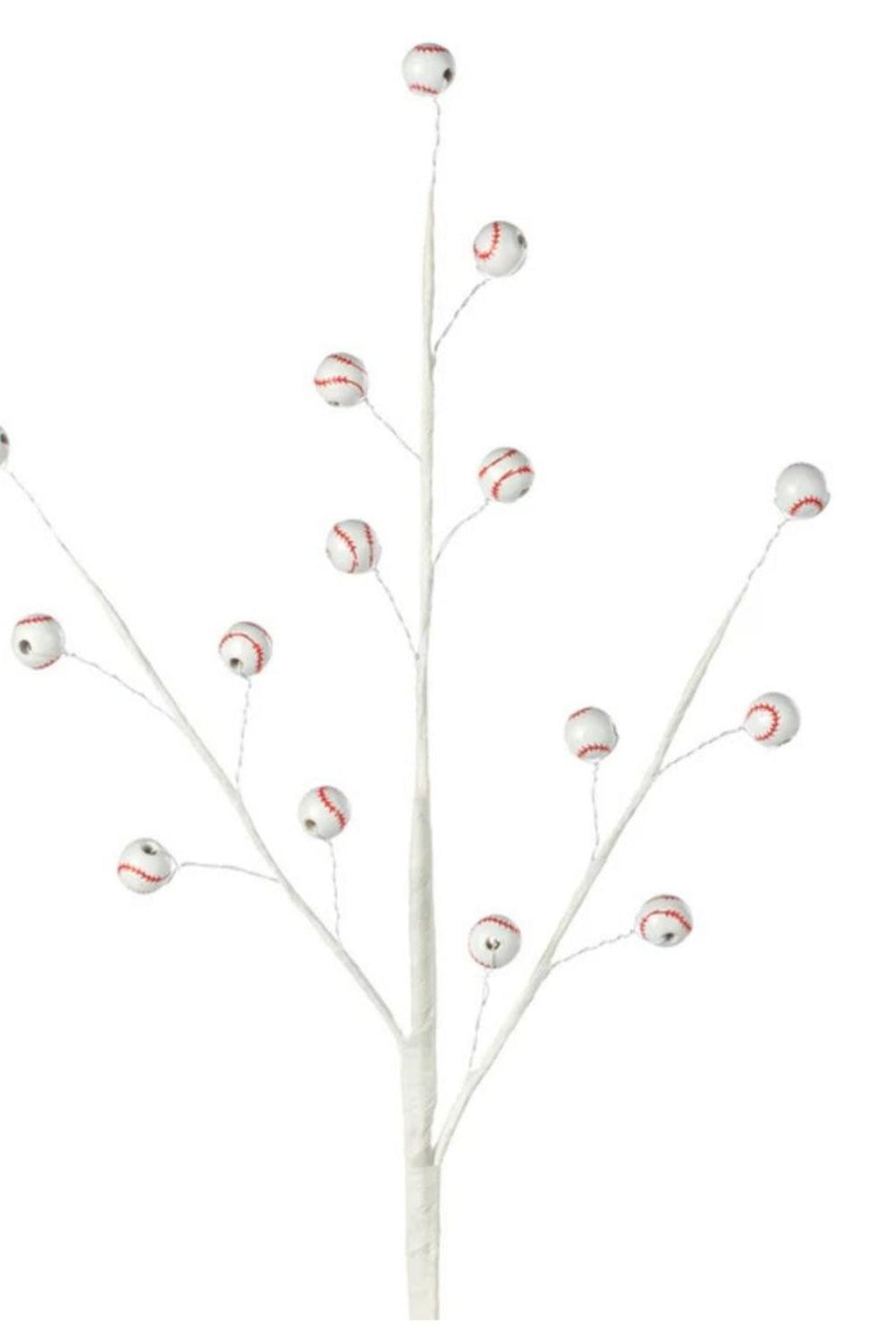 23" Wood Bead Sports Ball Spray: Baseball
