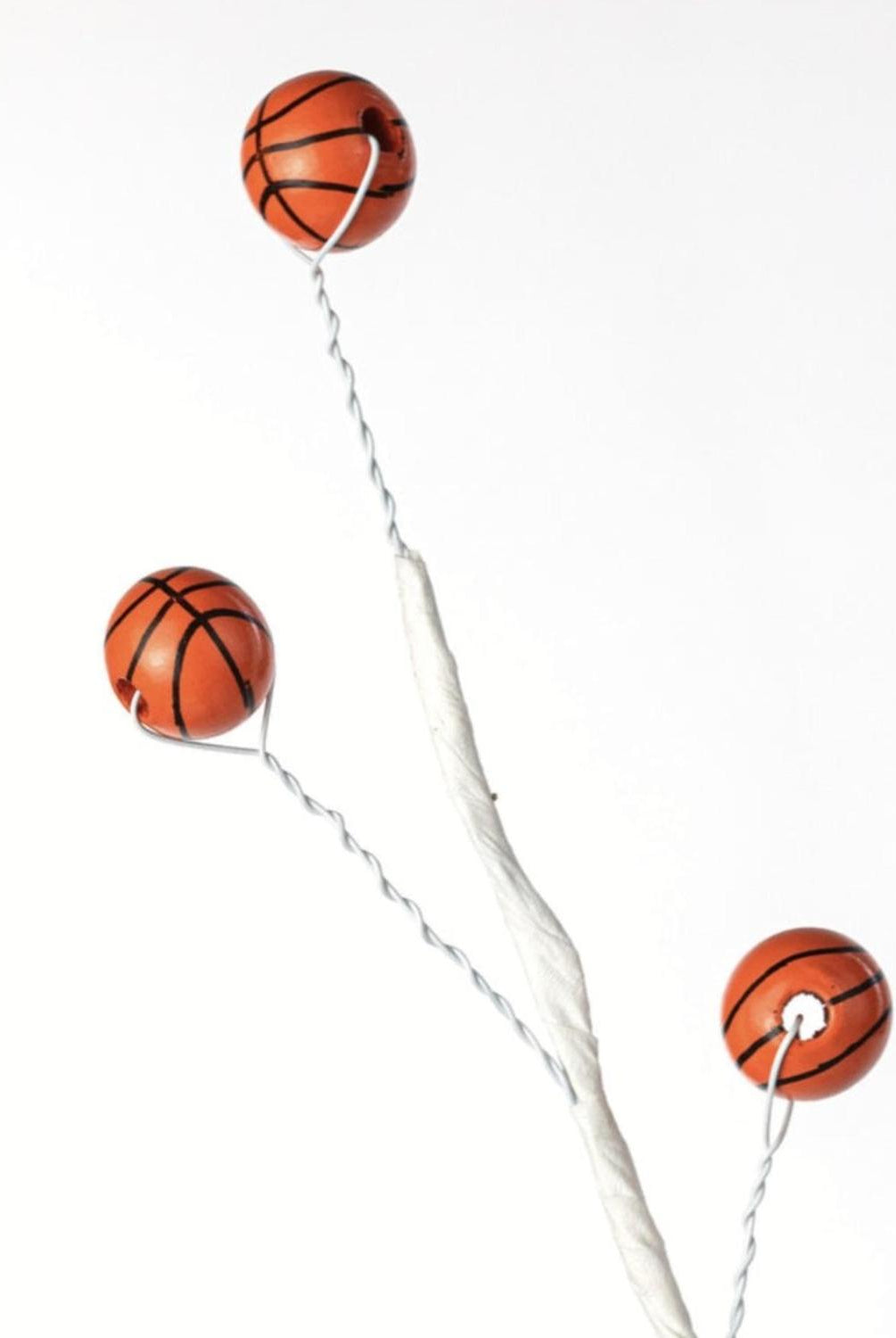 23" Wood Bead Sports Ball Spray: Basketball