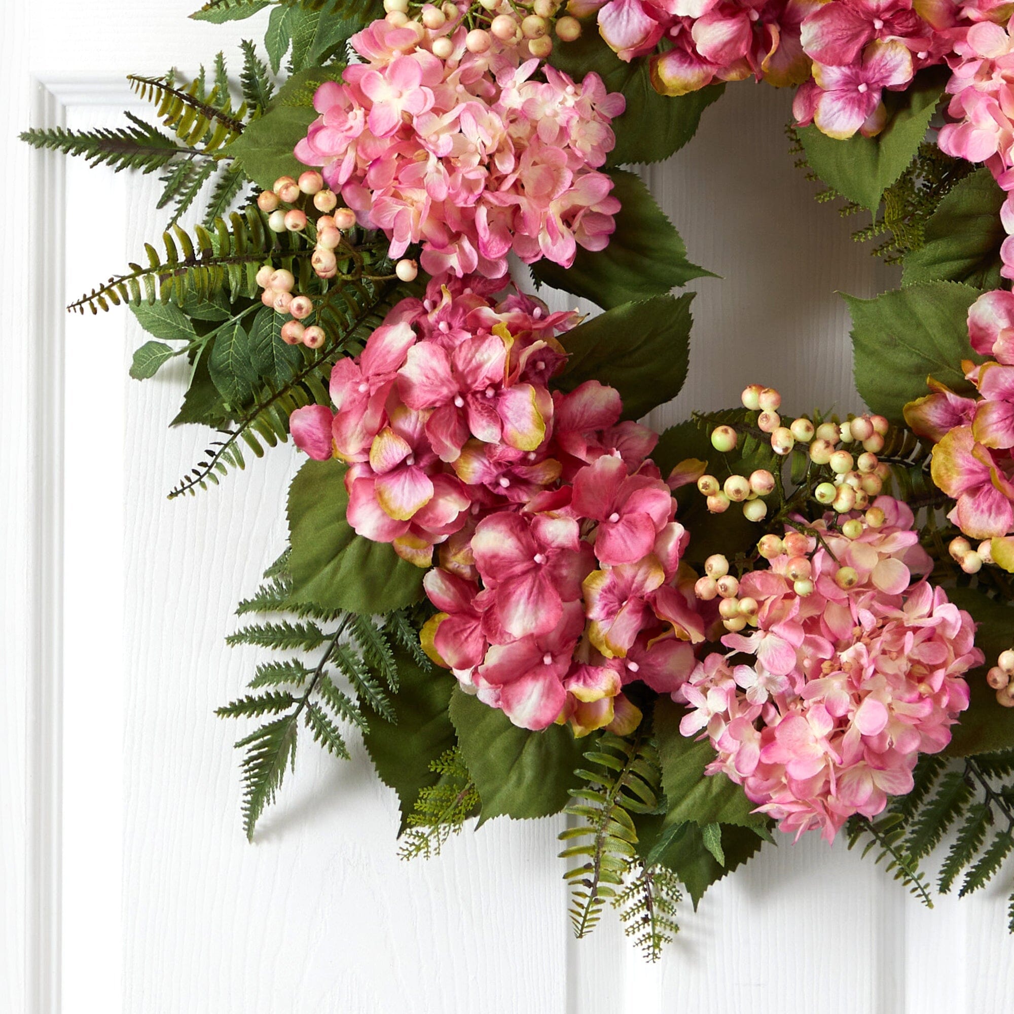 Shop For 24” Artificial Hydrangea Berry Wreath