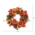 Shop For 24” Autumn Sunflower, Pumpkin, Wreath