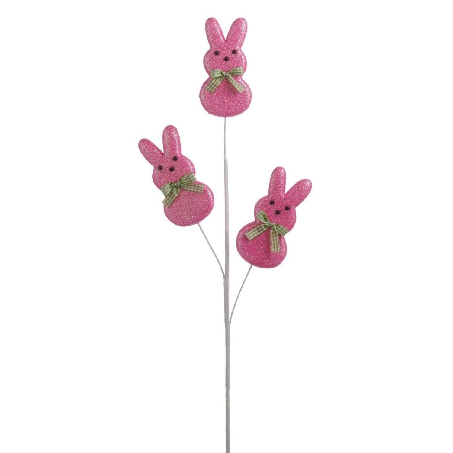 24" Easter Bunny Spray: Pink