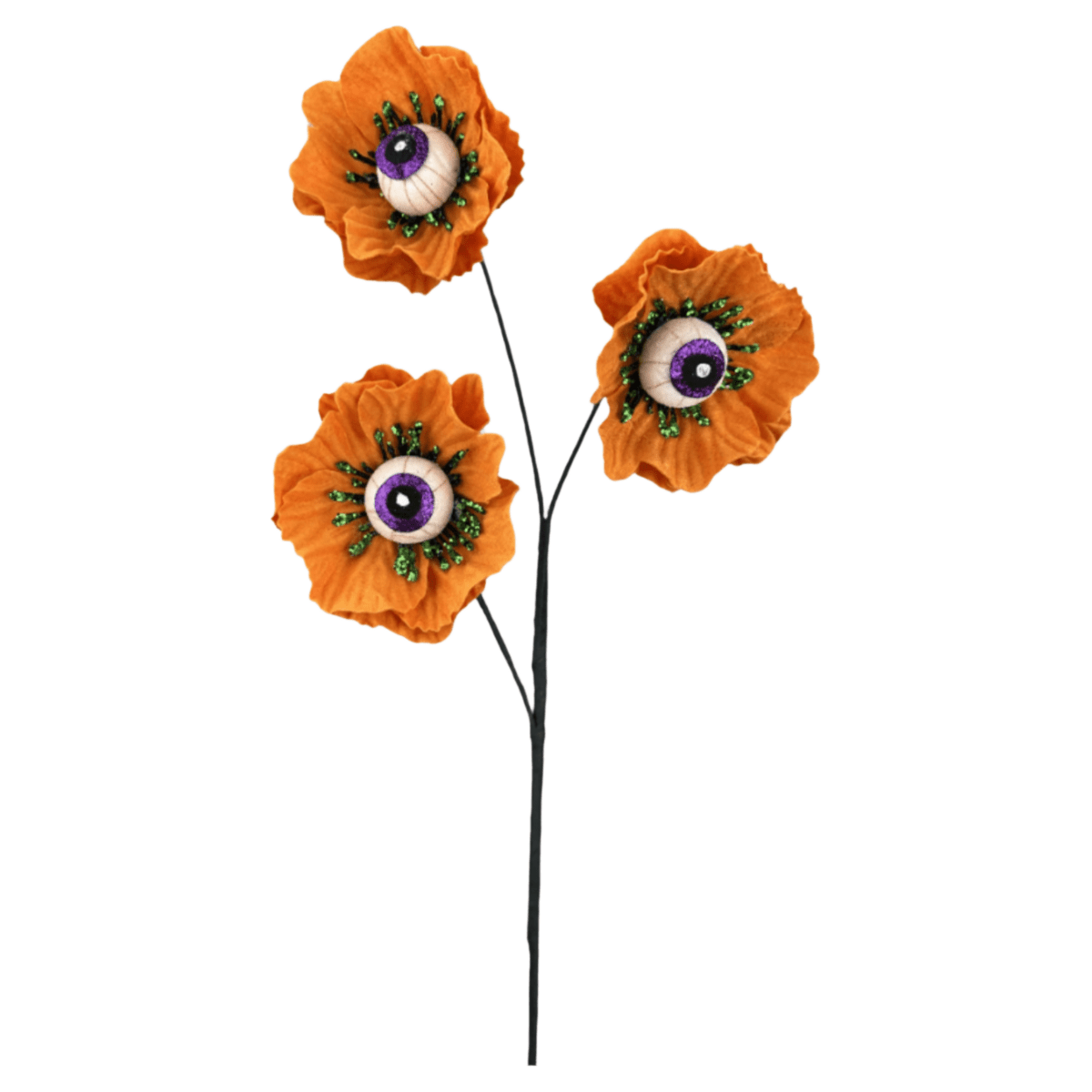 Shop For 24" Eyeball Flower Spray: Orange