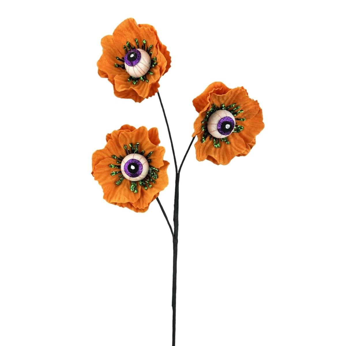 Shop For 24" Eyeball Flower Spray: Orange