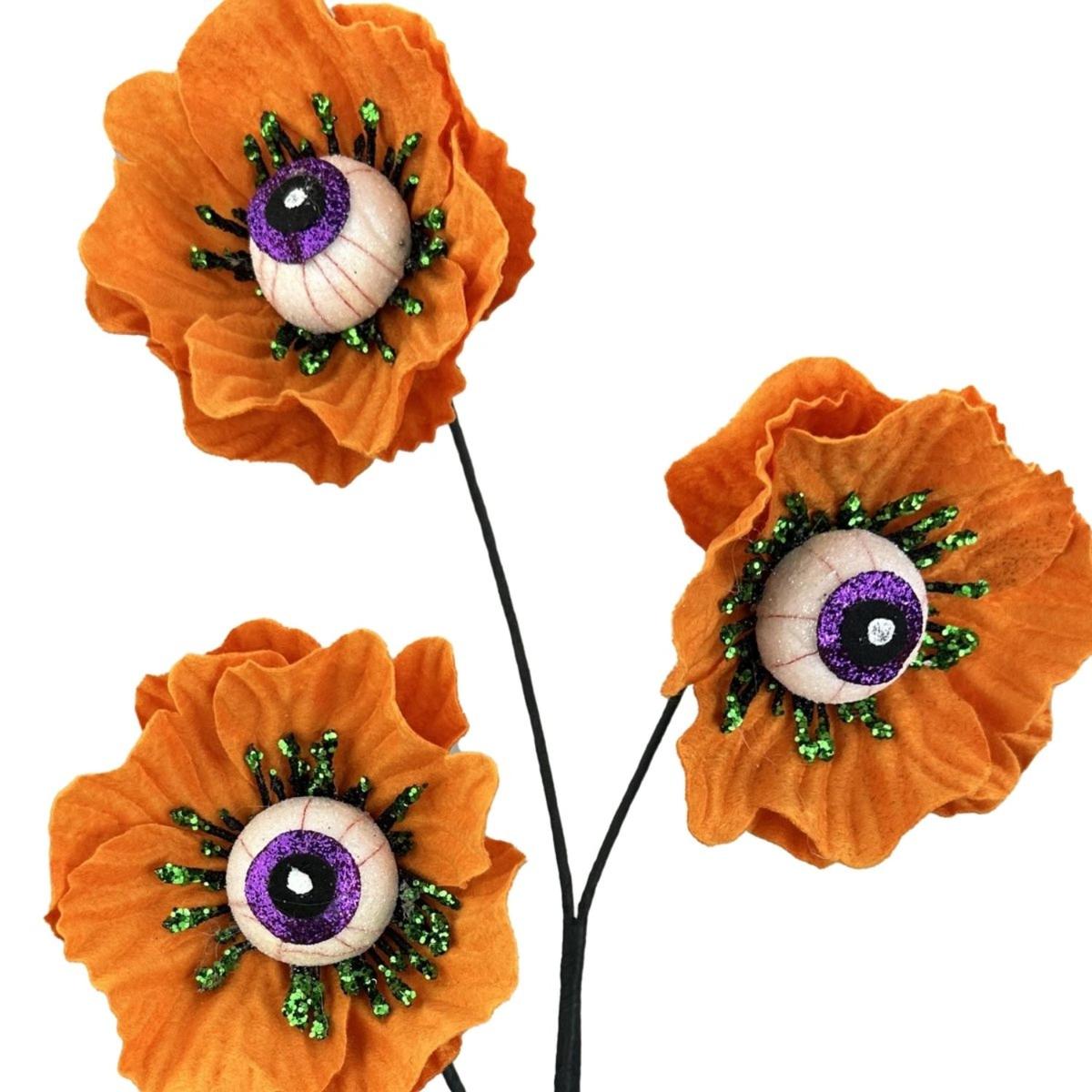 Shop For 24" Eyeball Flower Spray: Orange