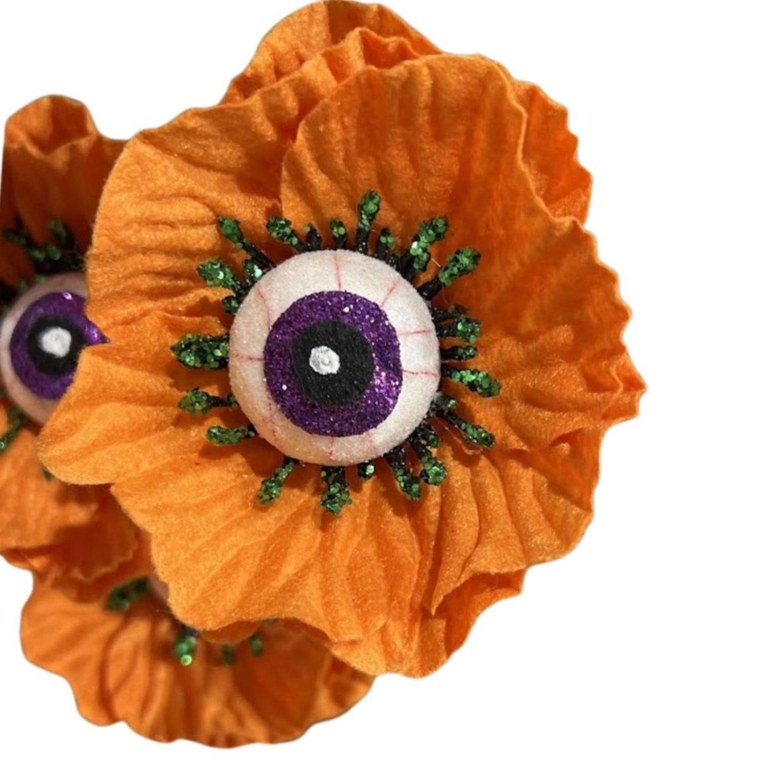 Shop For 24" Eyeball Flower Spray: Orange