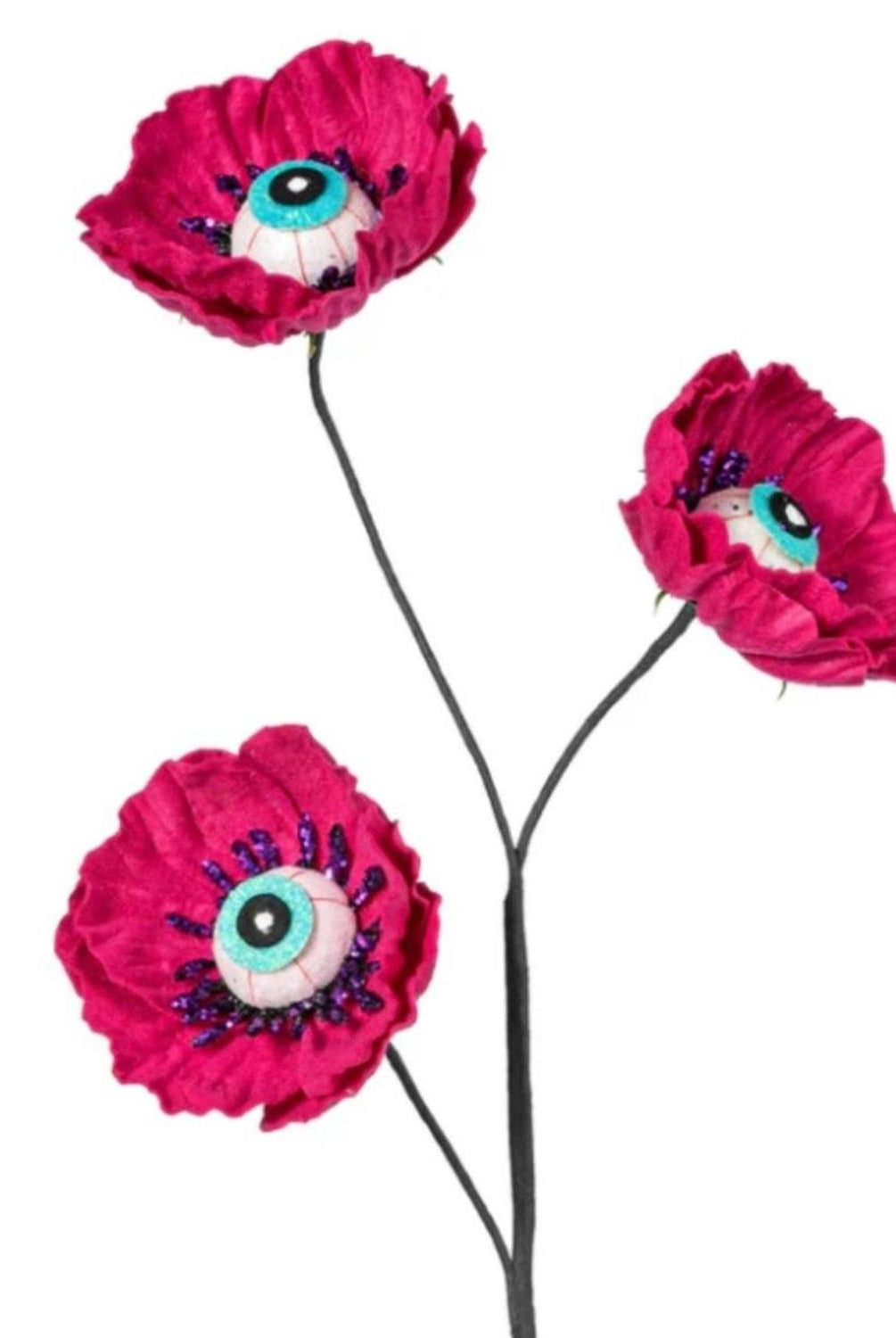 24" Eyeball Flower Spray: Pink