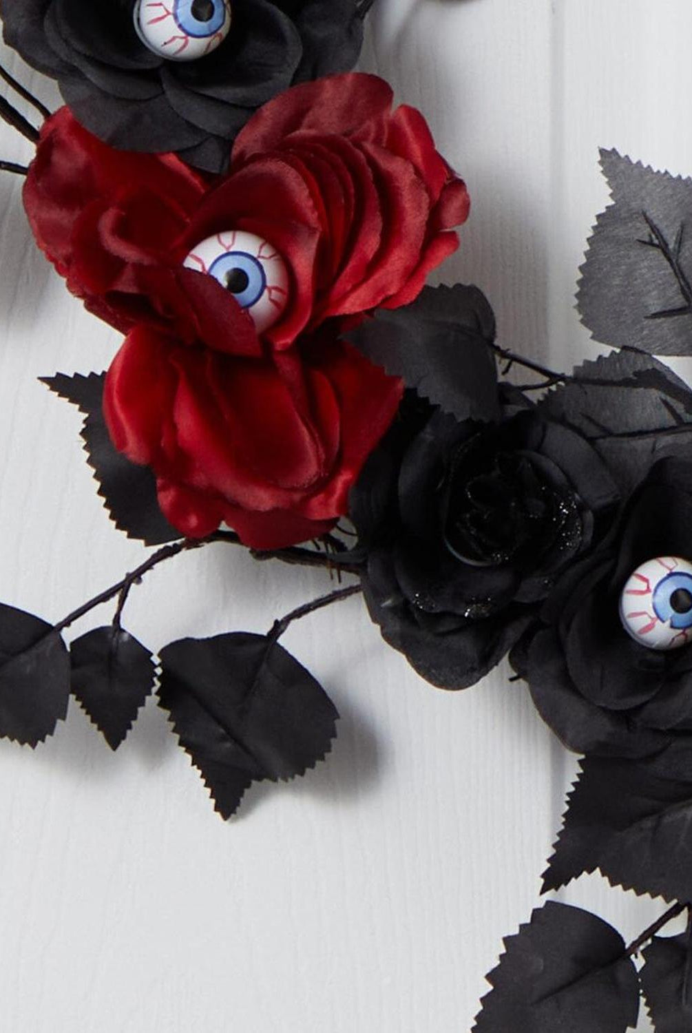 24” Eyeball Rose Halloween Artificial Wreath