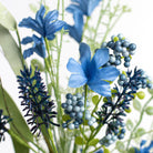 Shop For 24" Fabric Flower, Leaf, Berry Spray: Two Tone Blue