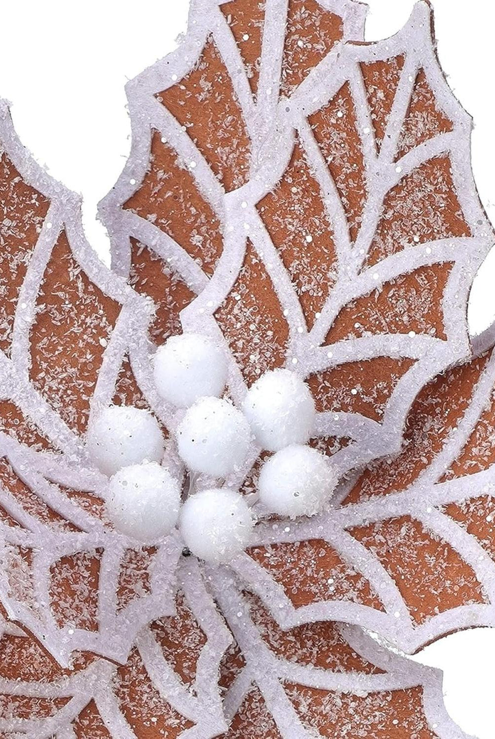 24” Gingerbread Poinsettia Stem