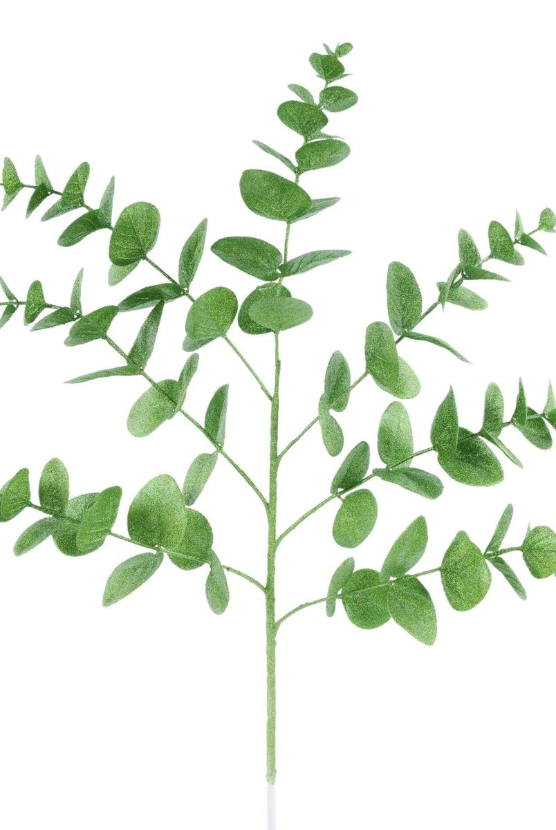 Shop For 24" Glitter Eucalyptus Spray: Lime Green