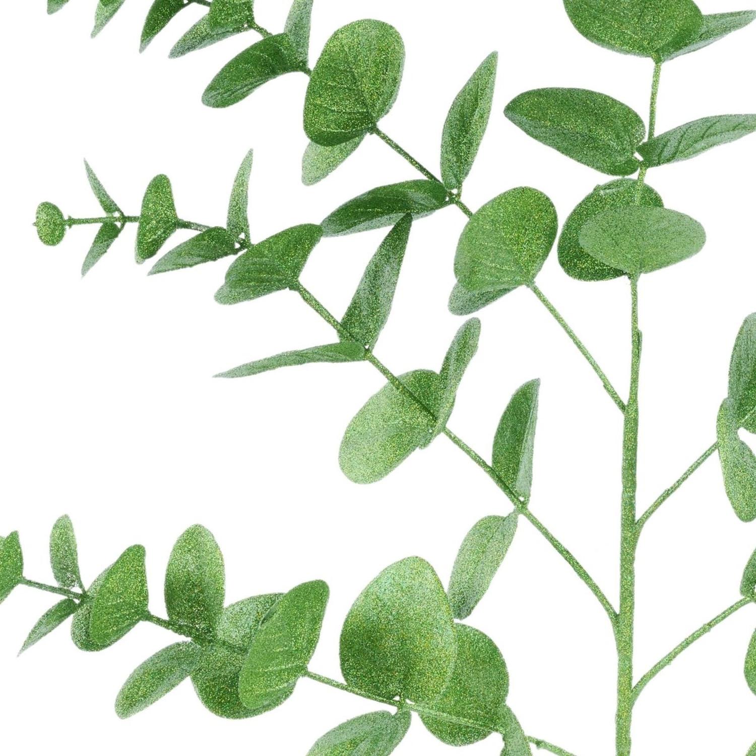 Shop For 24" Glitter Eucalyptus Spray: Lime Green