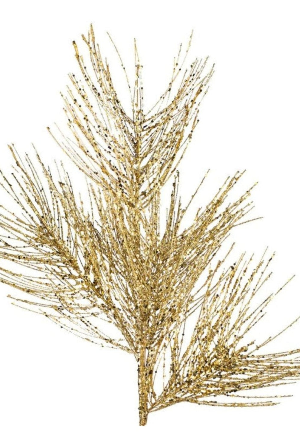 24" Glitter Pine Pick: Champagne