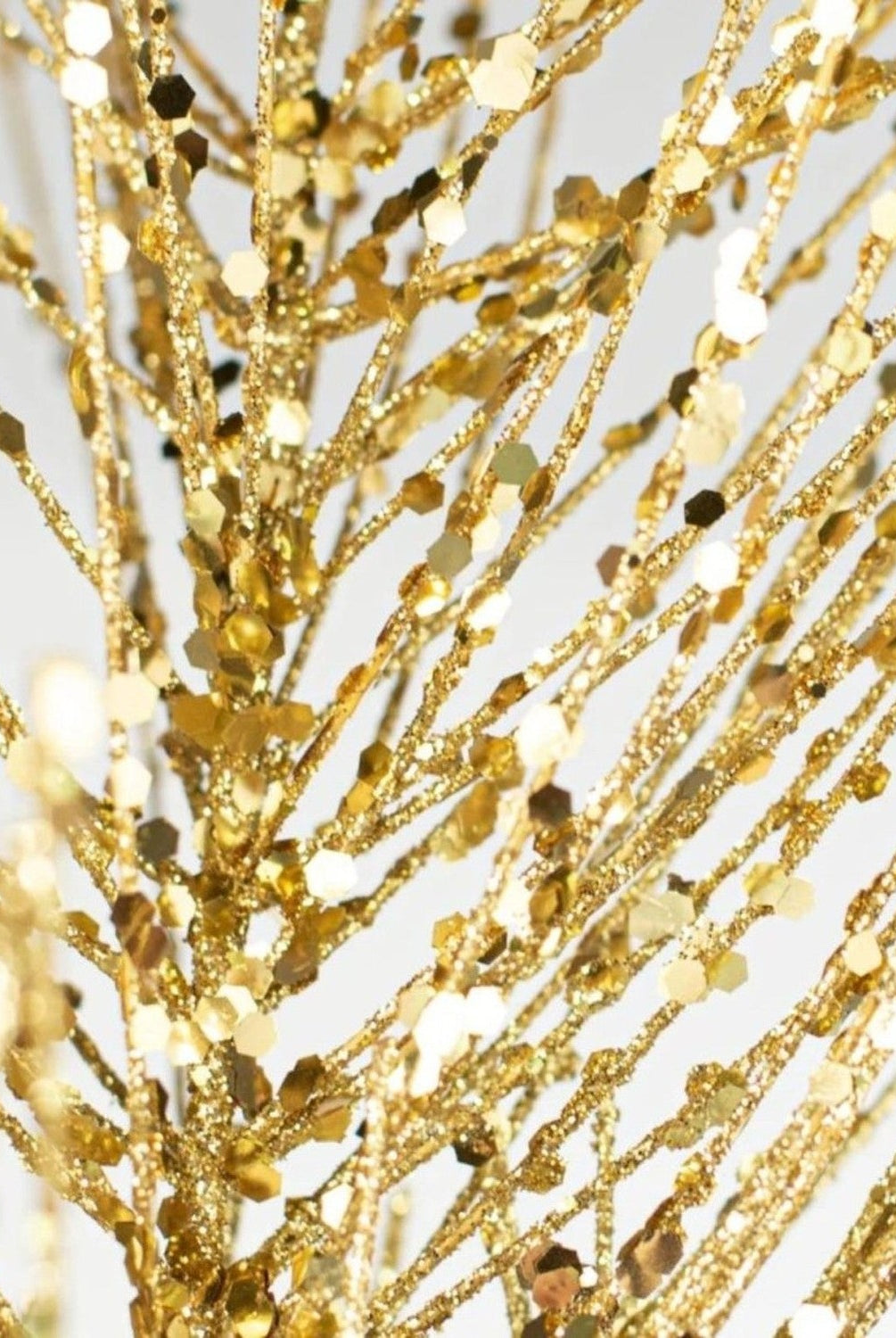 24" Glitter Pine Pick: Champagne