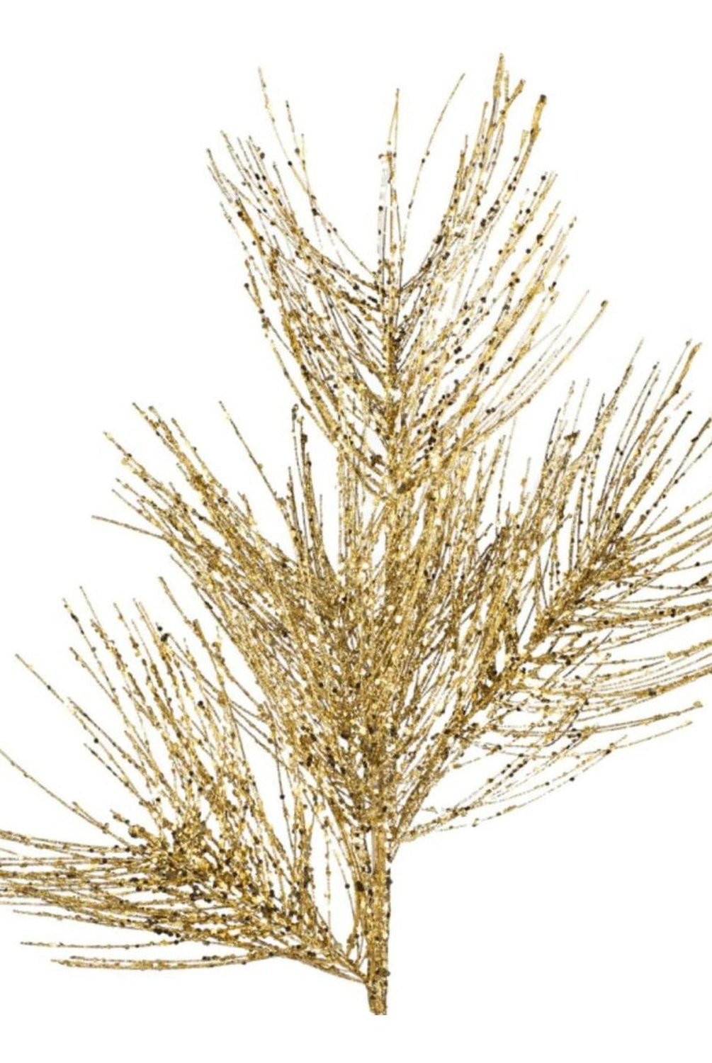 24" Glitter Pine Pick: Champagne