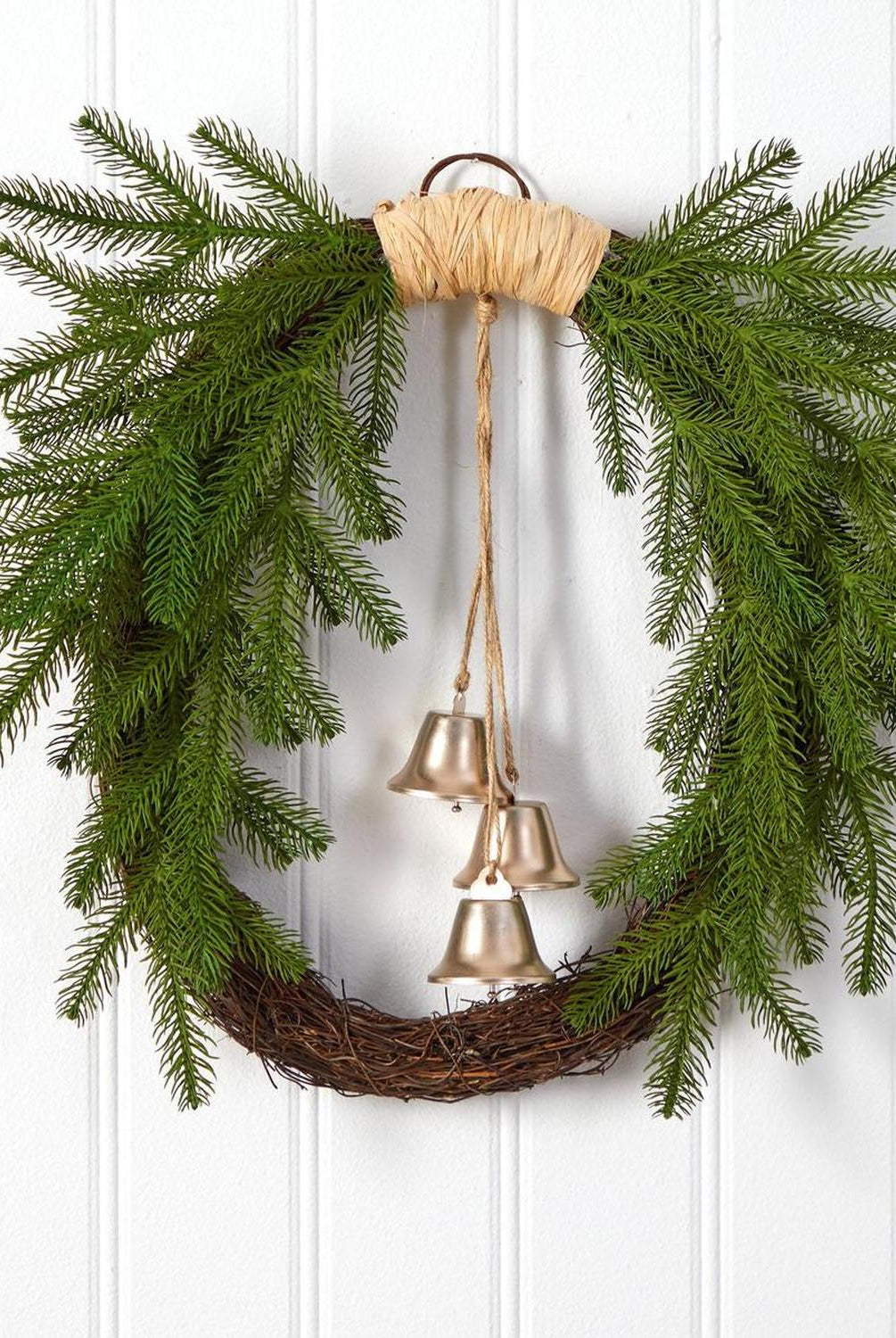 Shop For 24” Holiday Christmas Pine and Bells Wreath