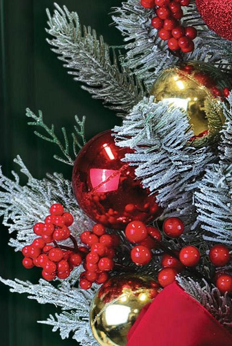 Shop For 24" Holiday Splendor Red And Gold Aspen Wreath