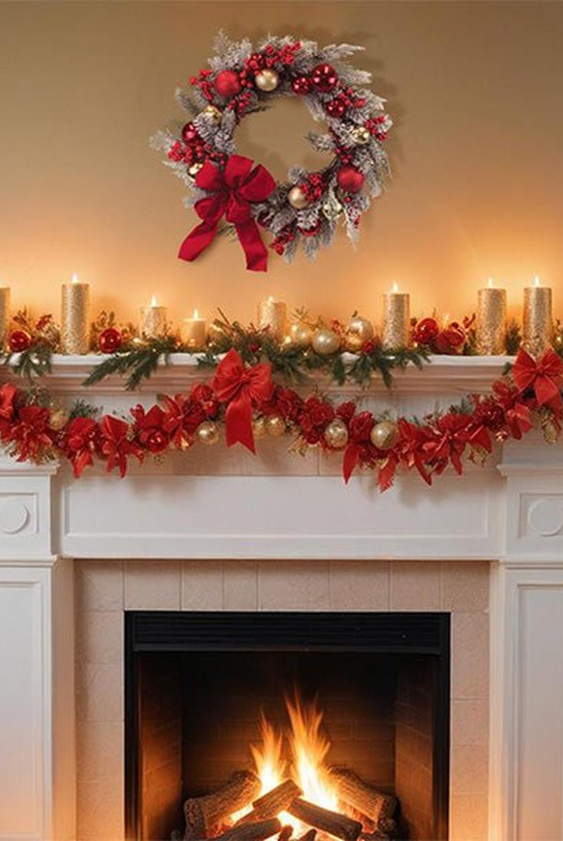 Shop For 24" Holiday Splendor Red And Gold Aspen Wreath