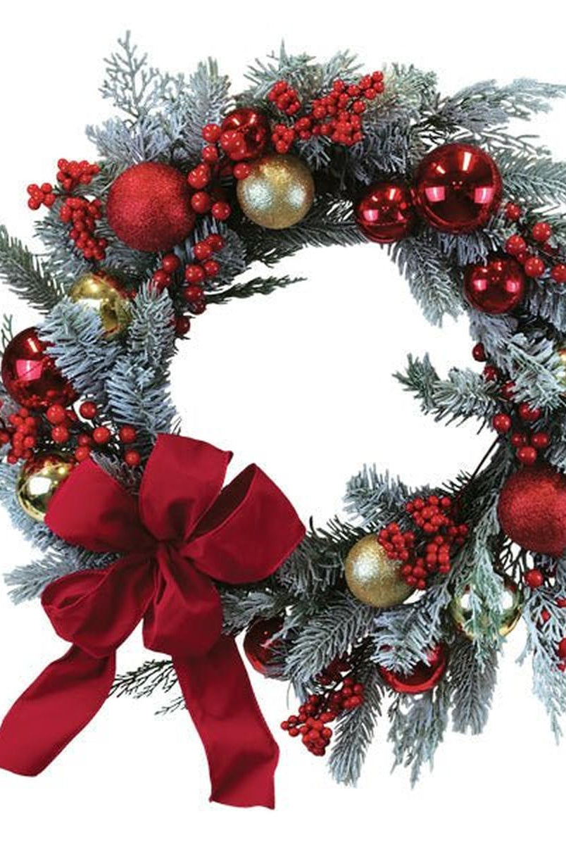 Shop For 24" Holiday Splendor Red And Gold Aspen Wreath