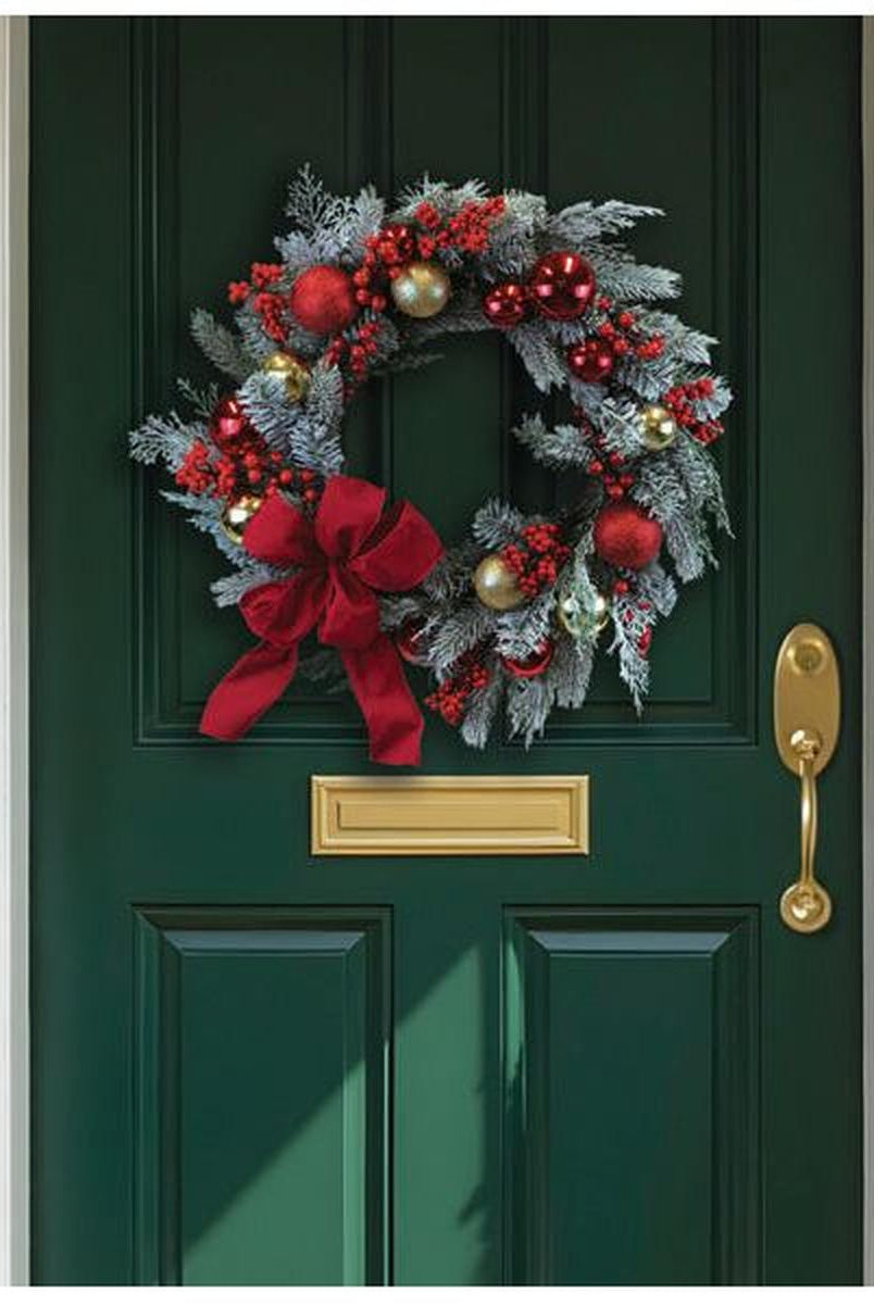 Shop For 24" Holiday Splendor Red And Gold Aspen Wreath
