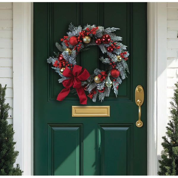 Shop For 24" Holiday Splendor Red And Gold Aspen Wreath