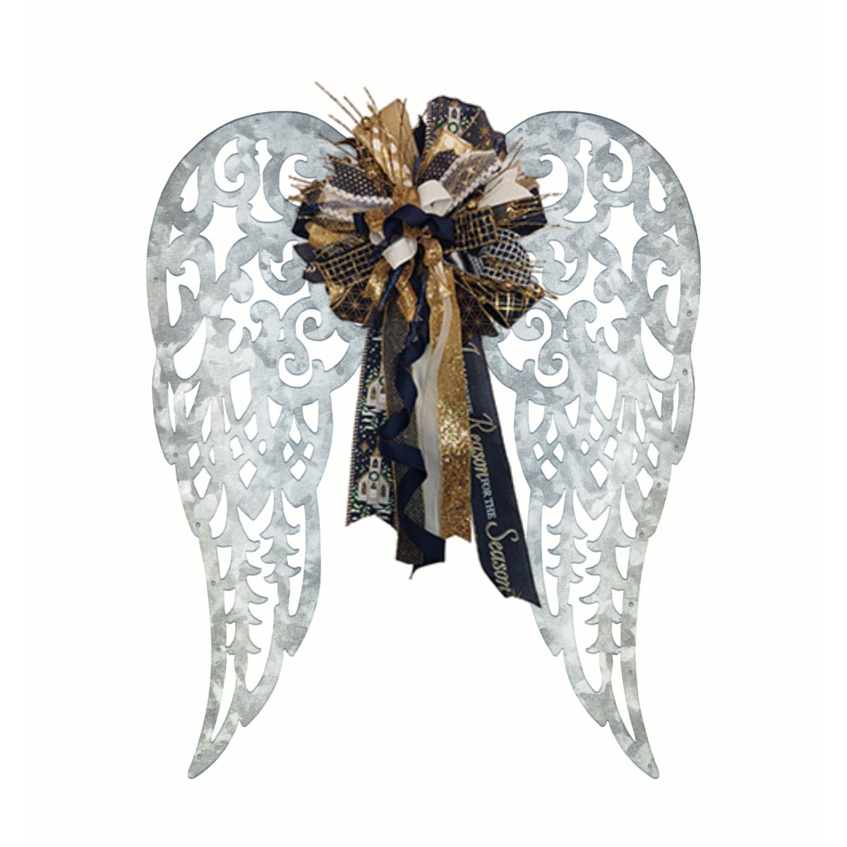 Shop For 24" Metal Filigree Angel Wings: Acid Wash
