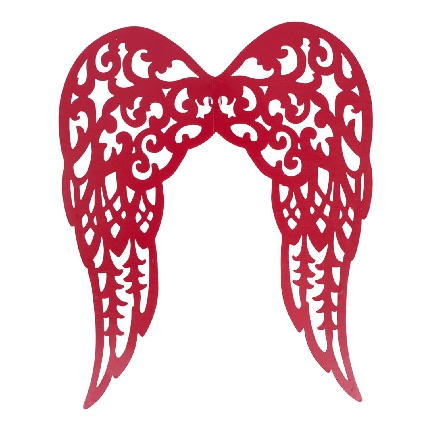 Shop For 24" Metal Filigree Angel Wings: Red