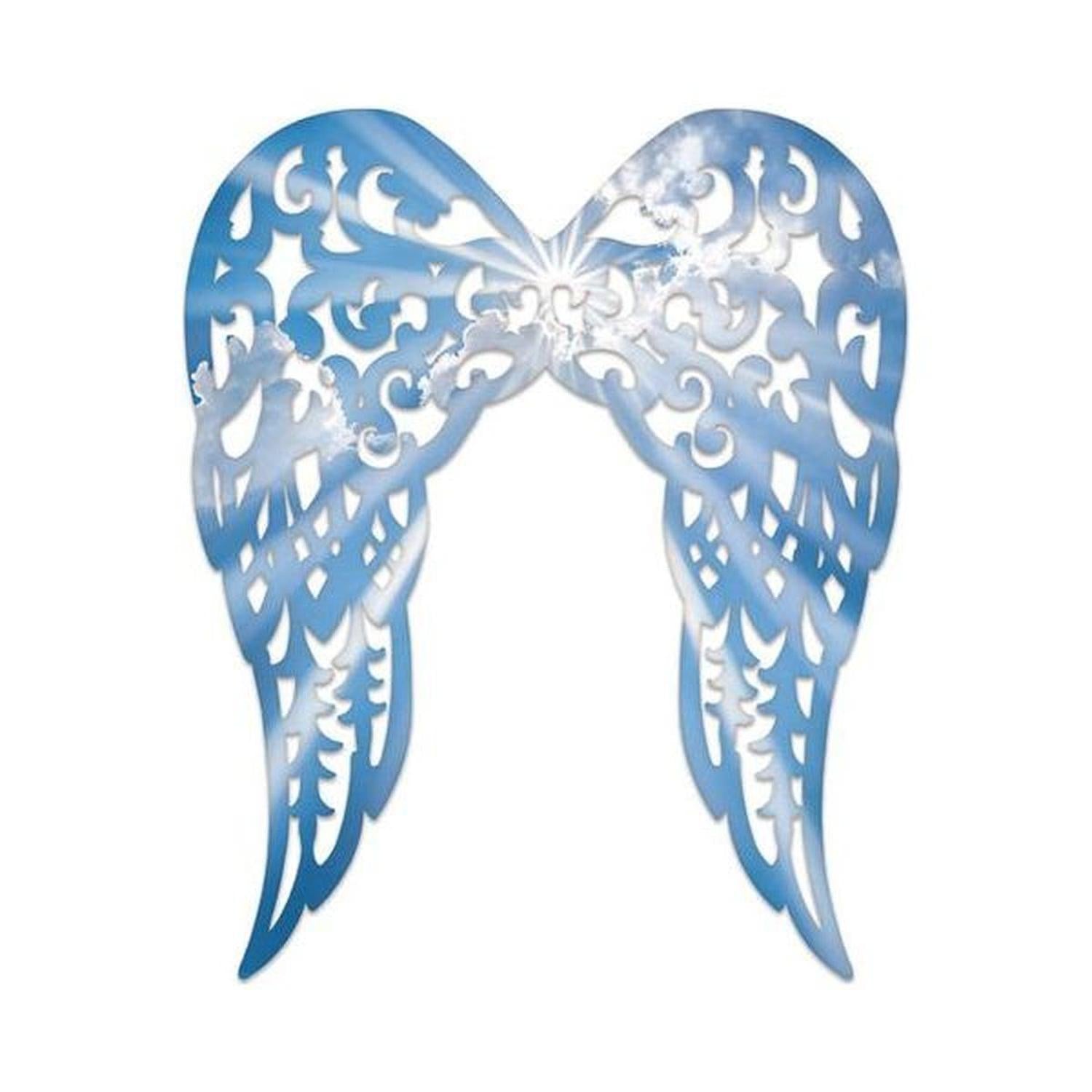 Shop For 24" Metal Filigree Angel Wings: Sky Blue/White