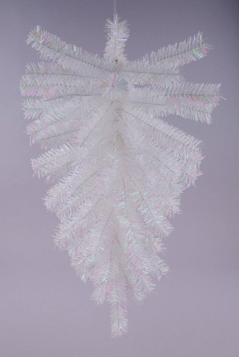 Shop For 24" Metallic Teardrop Swag: Iridescent White