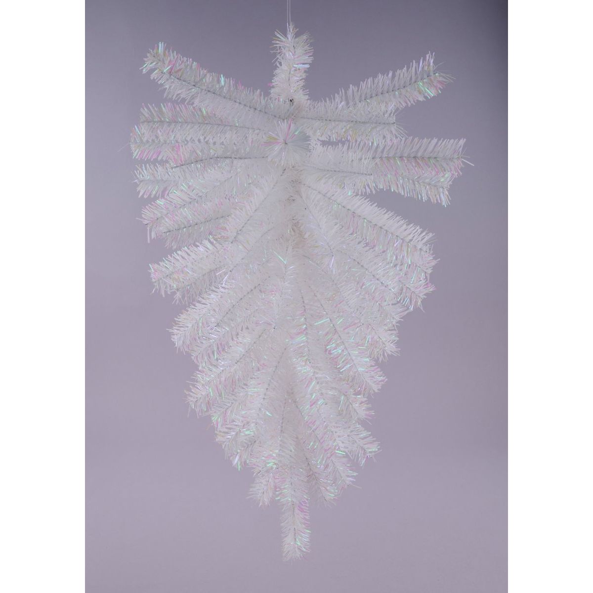 Shop For 24" Metallic Teardrop Swag: Iridescent White