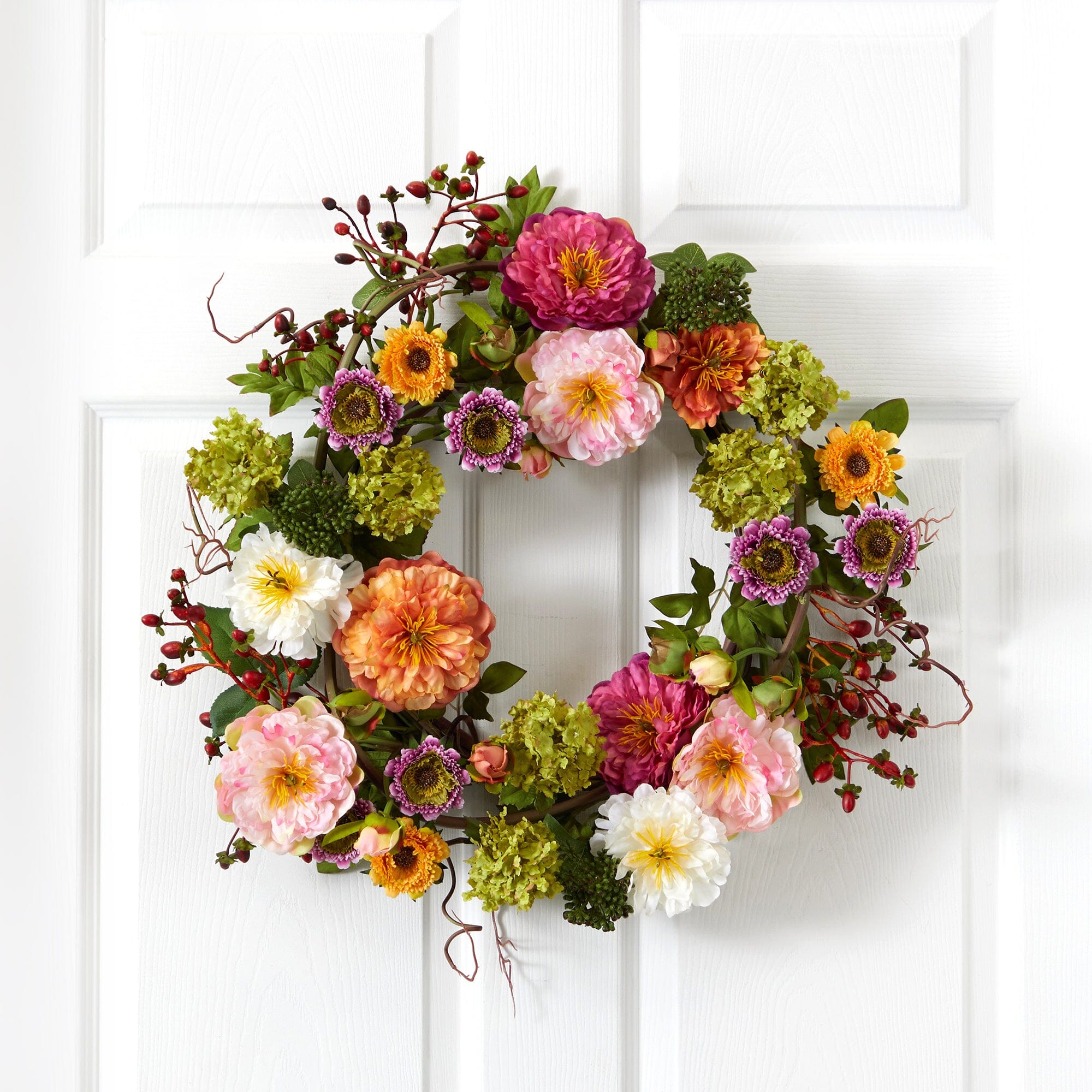 Shop For 24" Mixed Peony Wreath