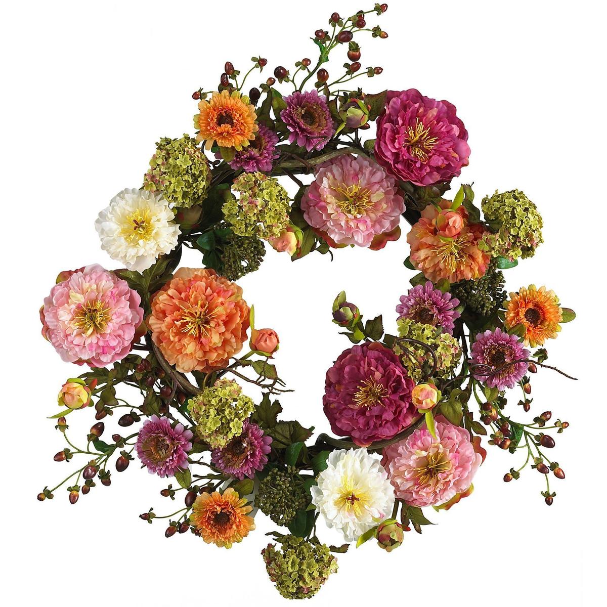 Shop For 24" Mixed Peony Wreath