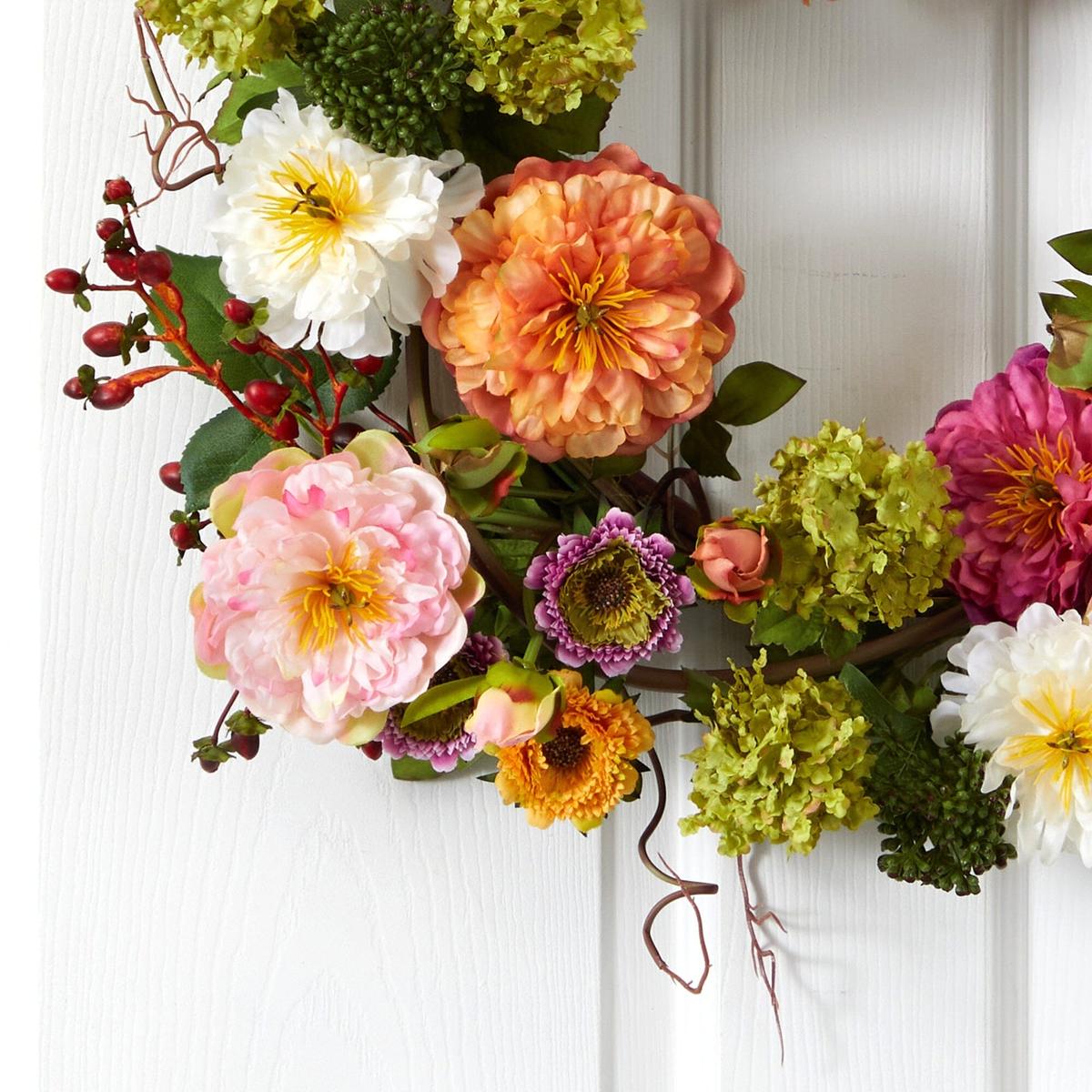 Shop For 24" Mixed Peony Wreath