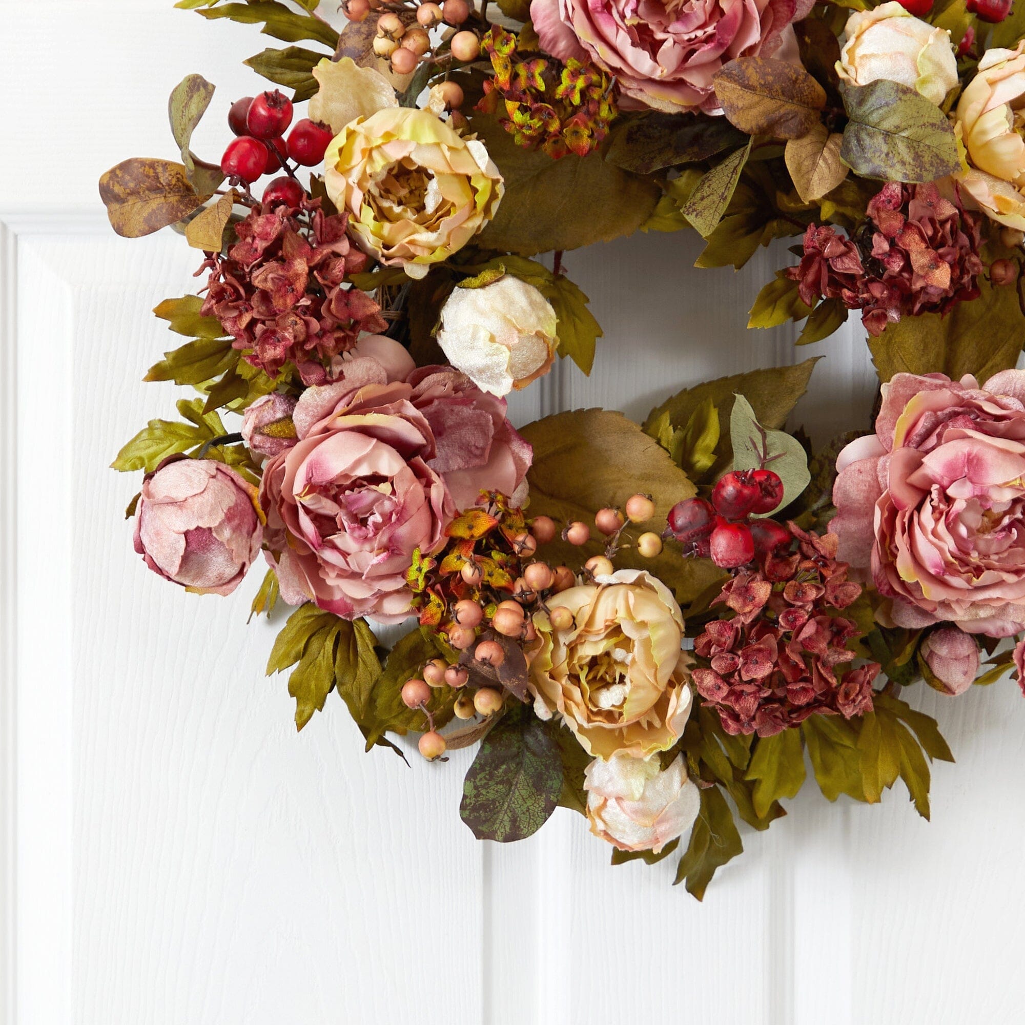 Shop For 24" Peony Hydrangea Wreath