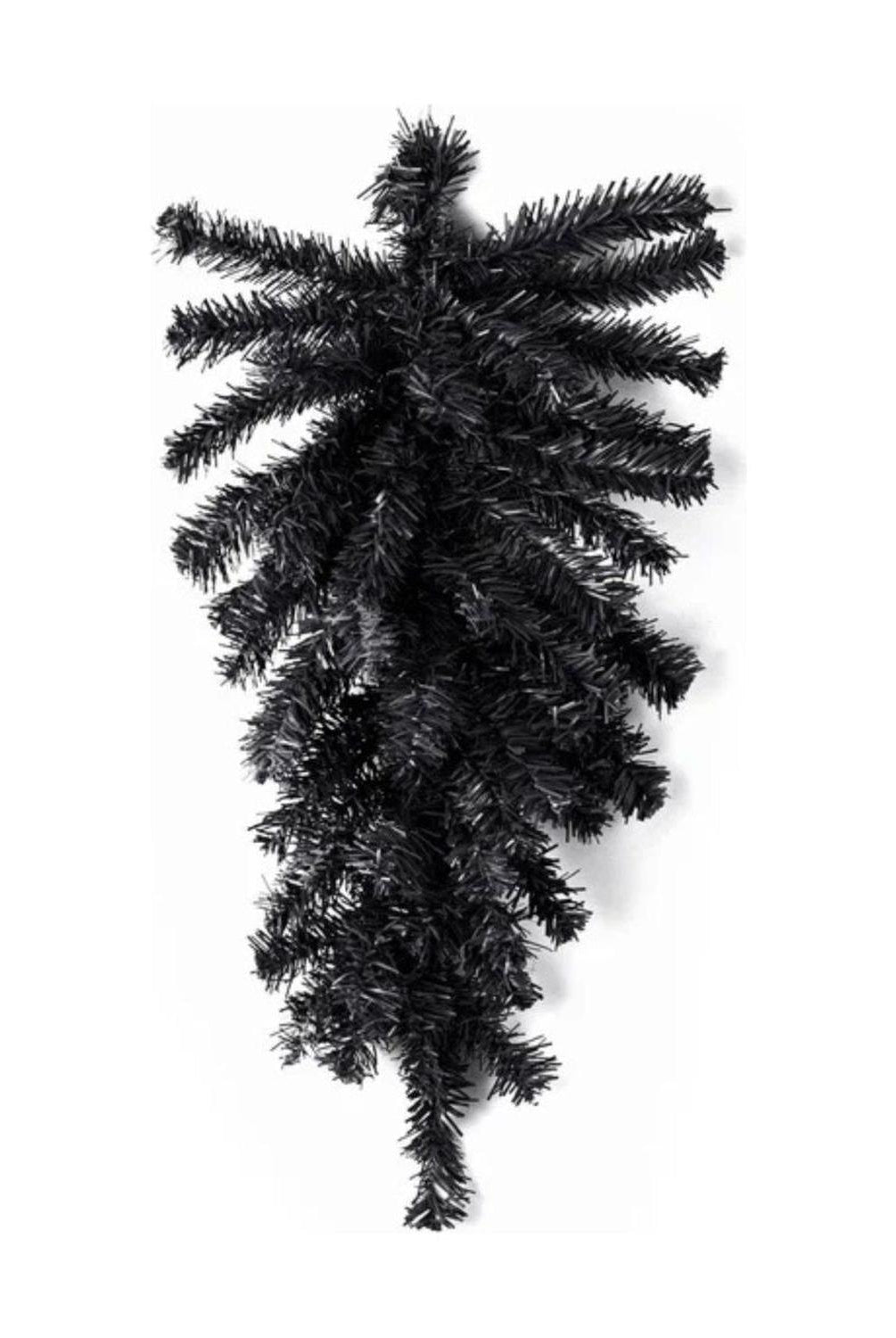24" Pine Teardrop Swag, 55 Tips: Black