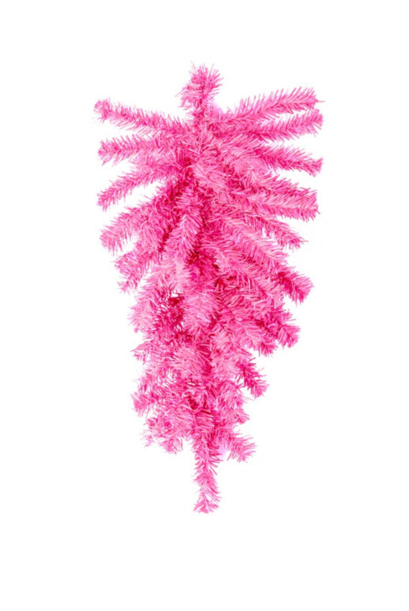 Shop For 24" Pine Teardrop Swag, 55 Tips: Pink