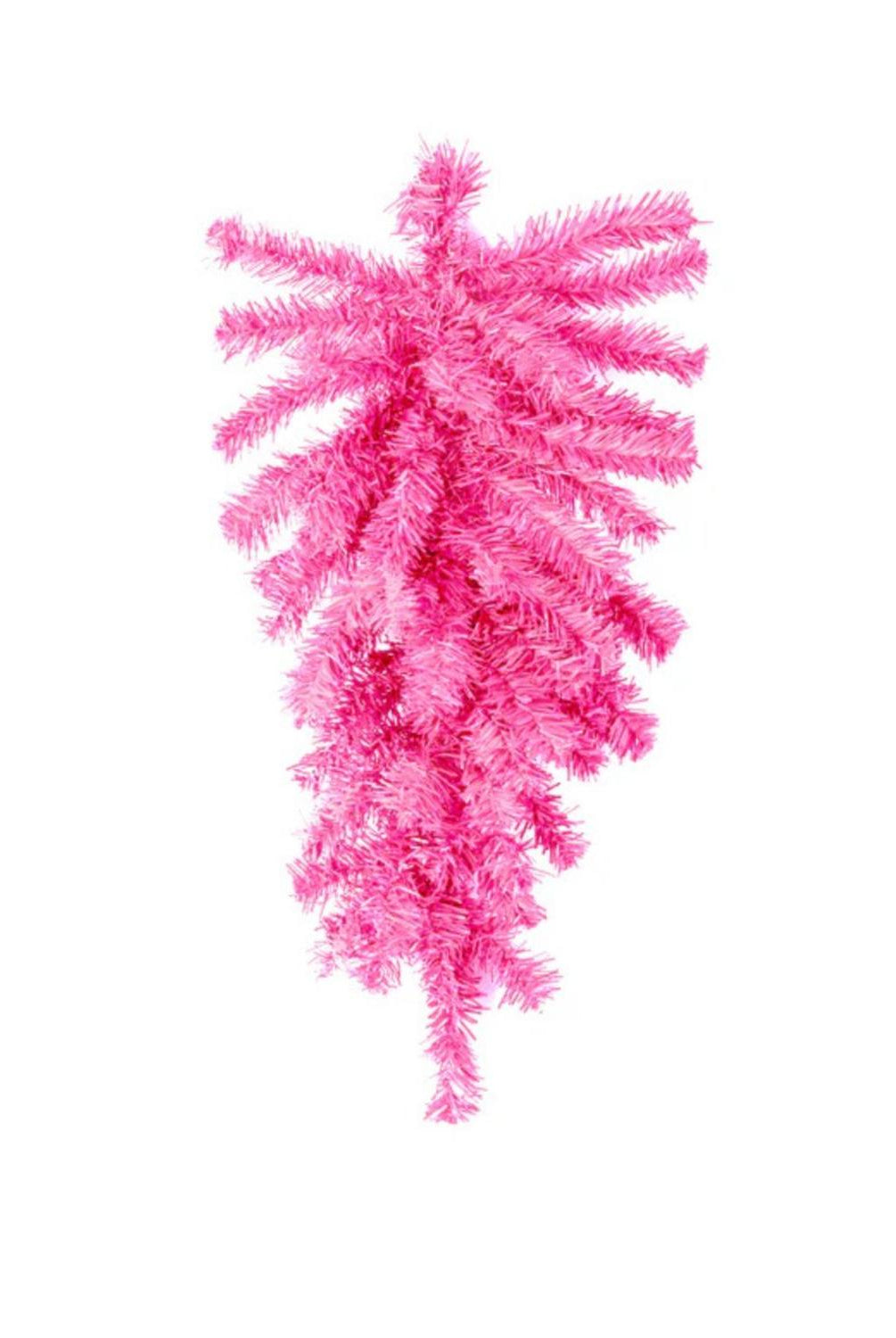 24" Pine Teardrop Swag, 55 Tips: Pink
