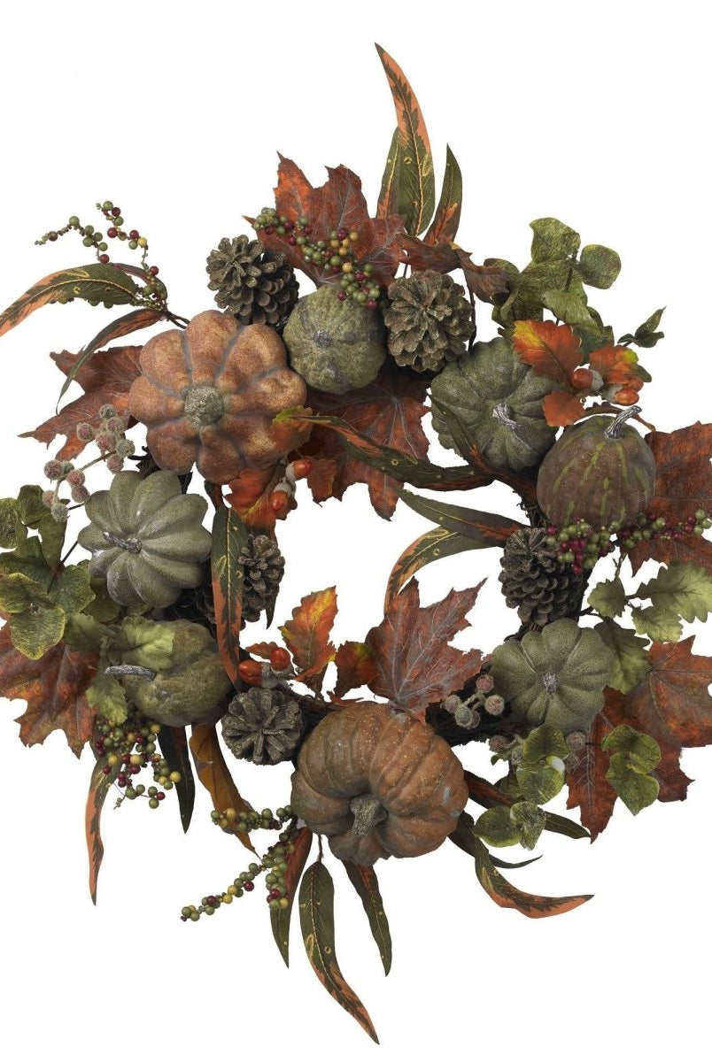 Shop For 24" Pumpkin & Gourd Wreath