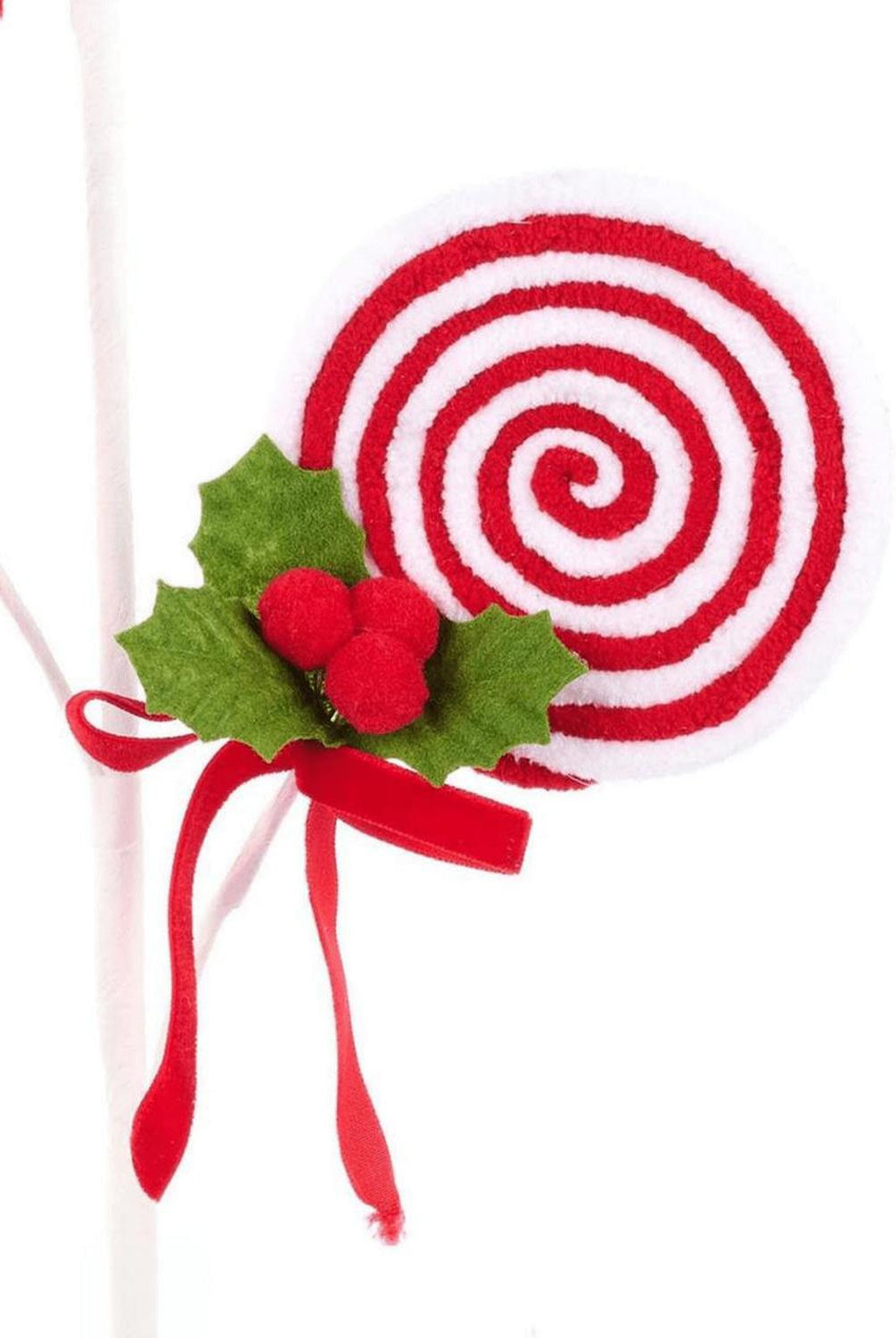24" Red White Lollipop Bundle Spray