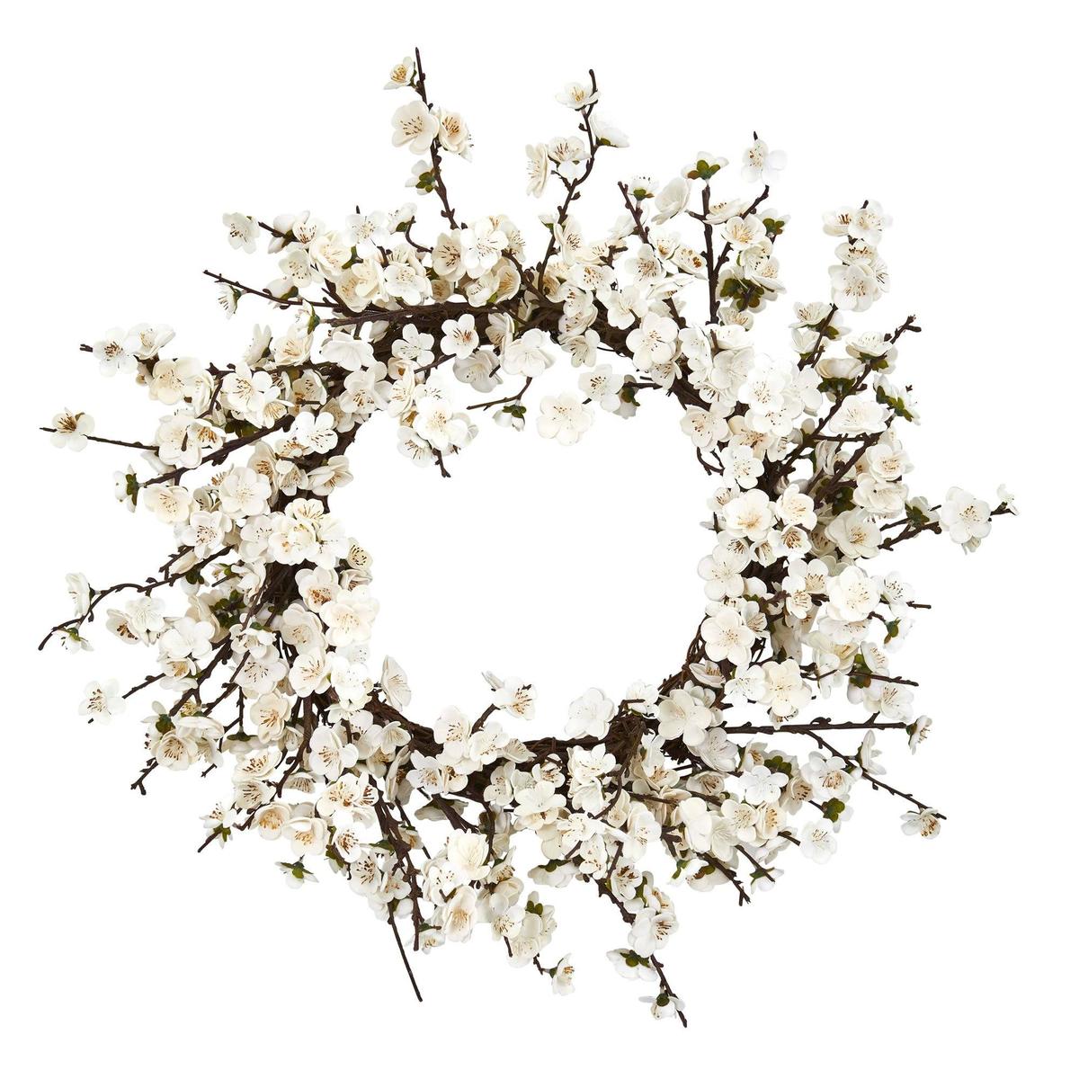 Shop For 24” Silk Plum Blossom Wreath