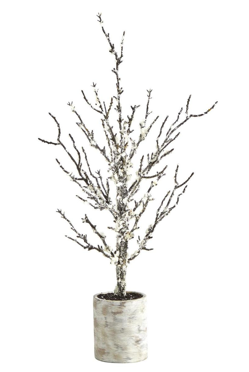 Shop For 24” Snowed Twig Artificial Christmas Tree in Decorative Planter
