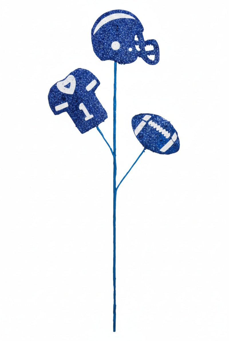 Shop For 24in Glitter Helmet, Jersey, Football Pick: Blue & White
